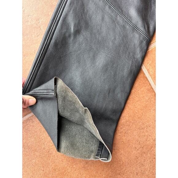 Outride Mens Black Leather Motorcycle Pants Heavy Weight Lined 4 Pocket size 36 - Picture 12 of 16